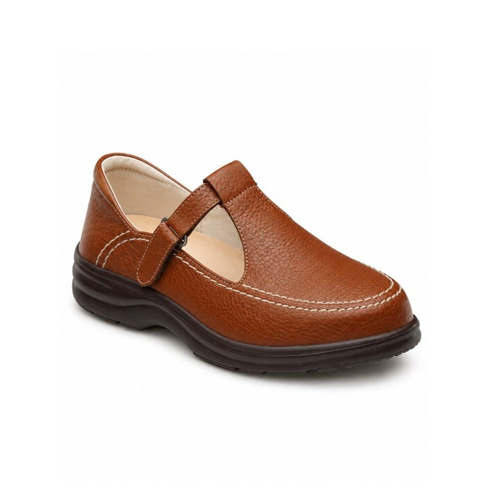 Dr. Comfort Lu Lu Mary Jane Diabetic Shoe Size 7.5XW Chestnut